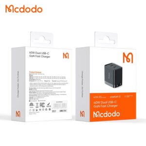 CARGADOR 2 EN 1 TIPO C 40W CARGA RAPIDA – MARCA MCDODO