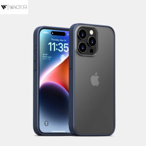 CASE PARA IPHONE 15 PRO MATE COLOR AZUL – MARCA WAGER